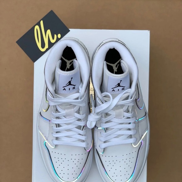 air jordan 1 mid womens iridescent
